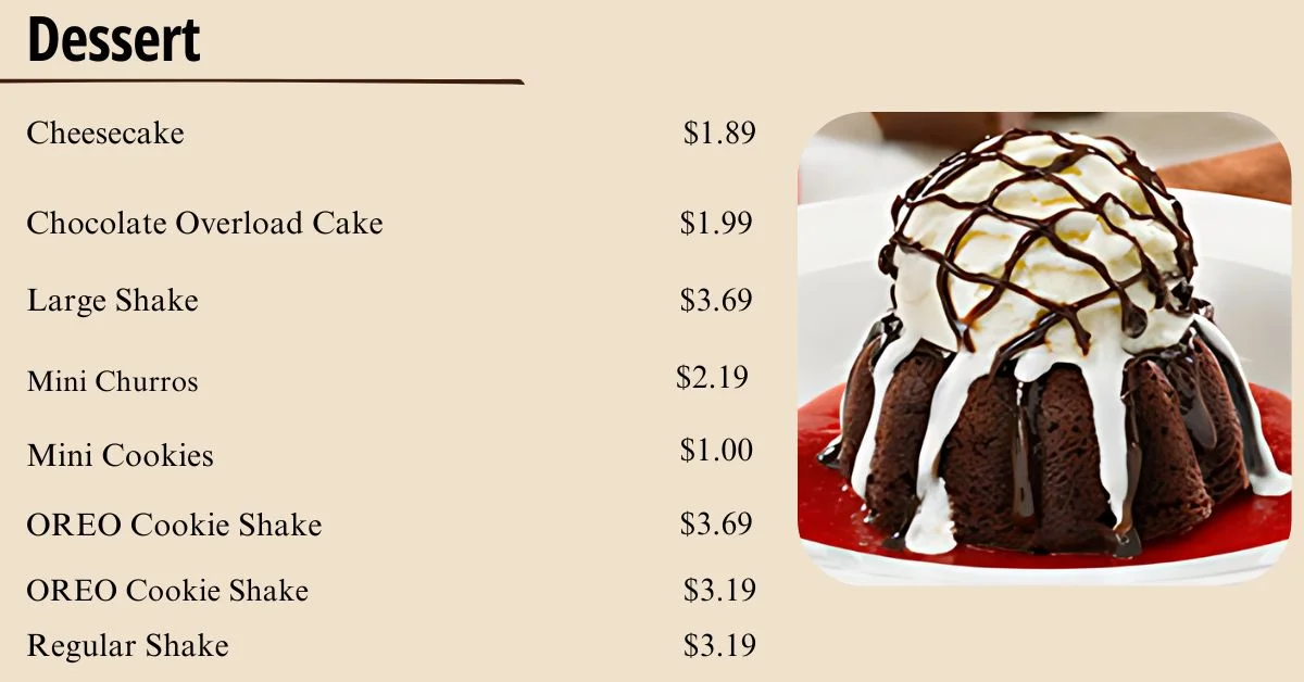 Jack in the Box Dessert list USA