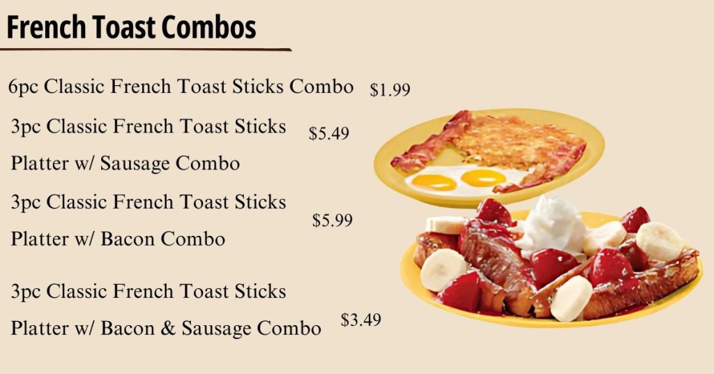 Jack In The Box French Toast Combos Menu