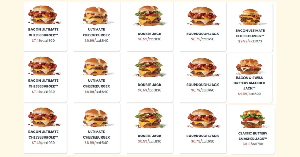 Jack In the Box Menu - Burgers Collection