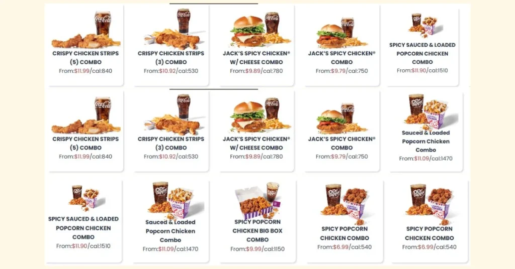 Jack In the Box Chicken Combos