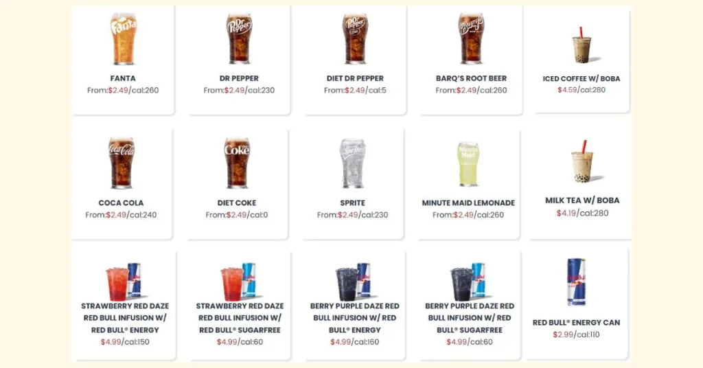 Jack In the Box Drinks Menu