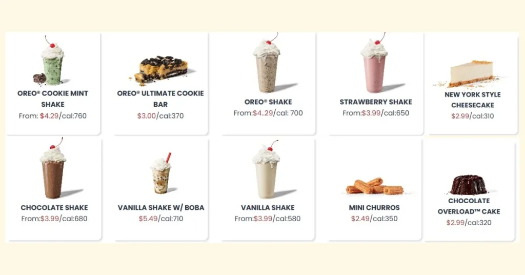 Jack In the Box Shakes & Desserts USA