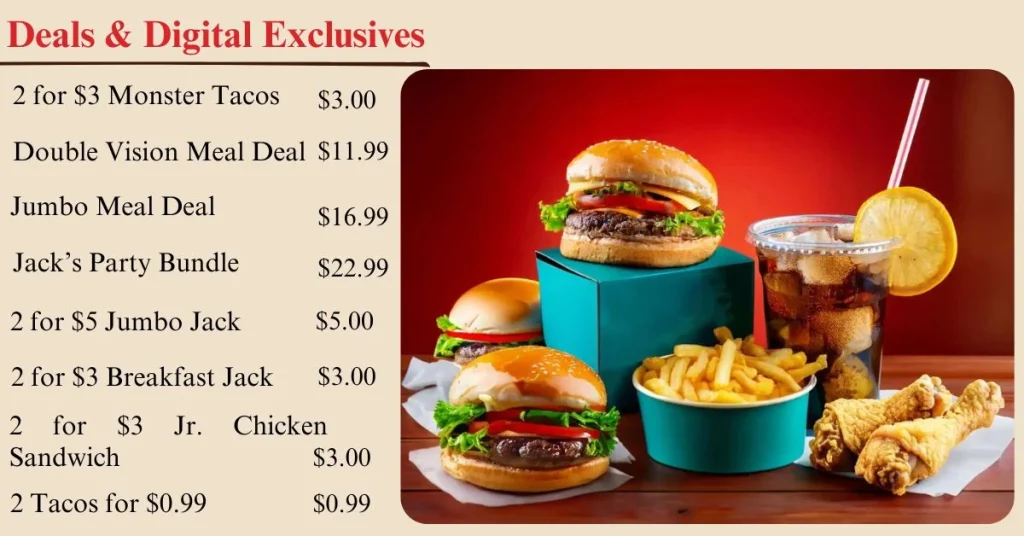 Jack In the Box Deals & Digital Exclusives Menu