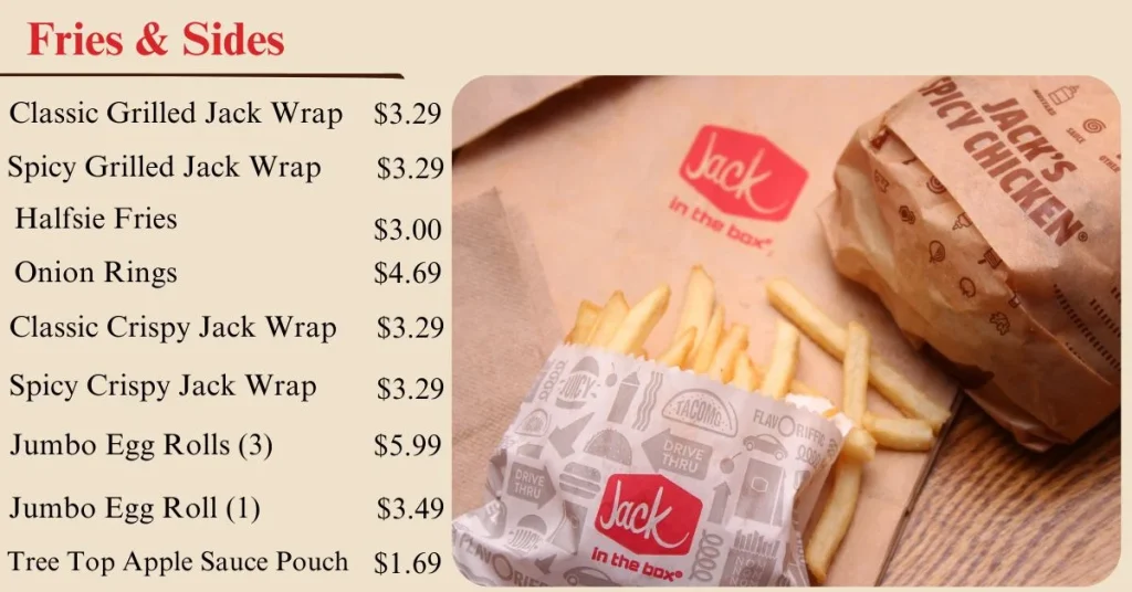 Jack In the Box Fries & Sides Menu