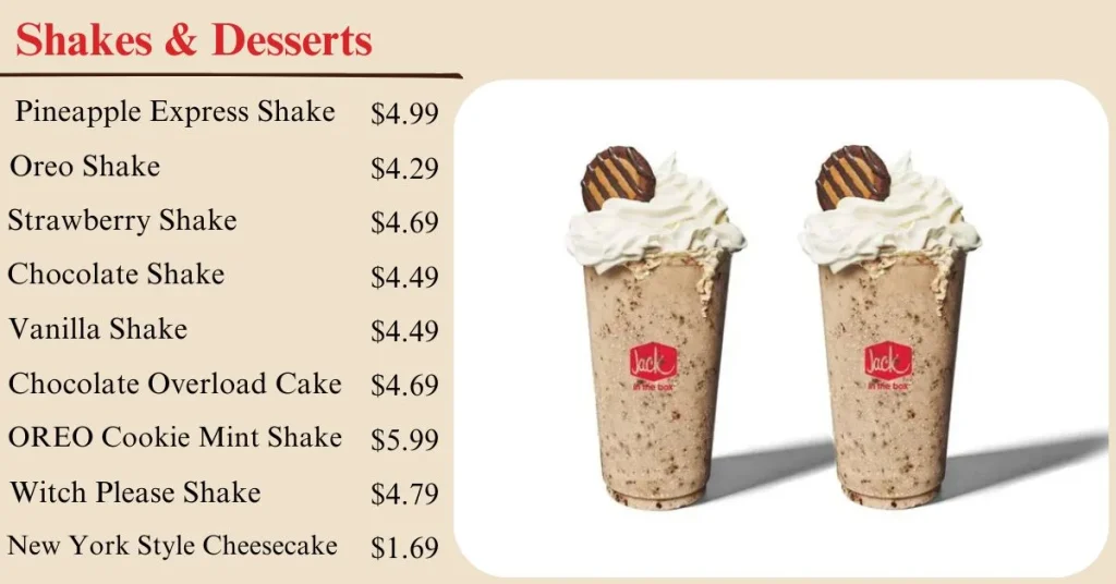 Jack In the Box Shakes & Desserts USA