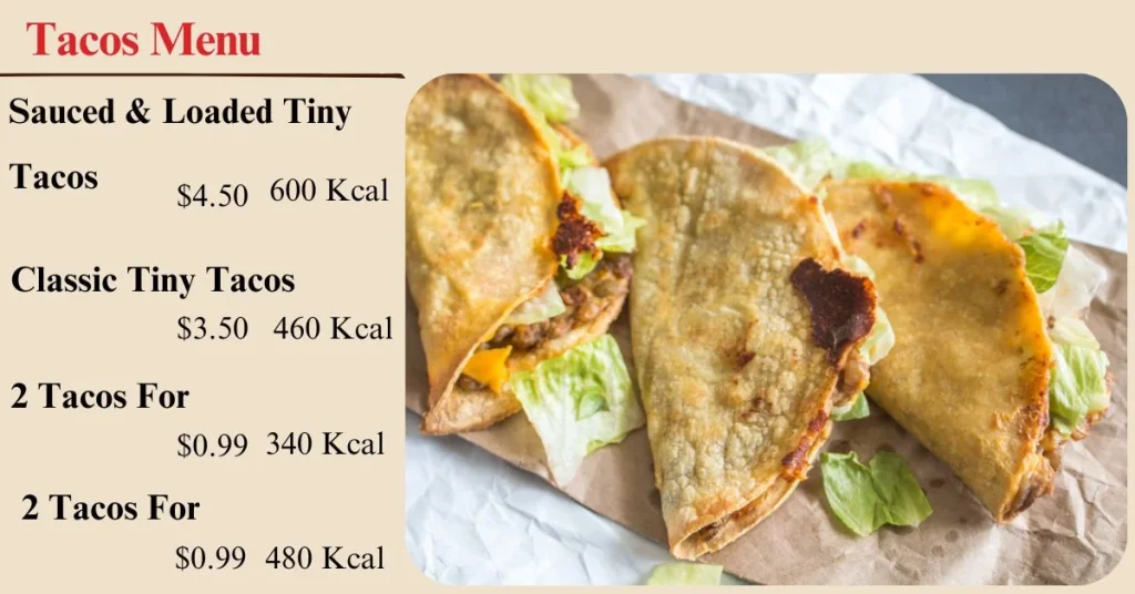 Jack In the Box USA Tacos Menu